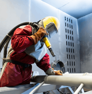 Sablage Châteauguay : sablage au jet sur pièce métallique pour enlever la rouille